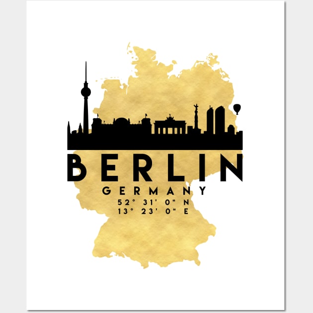 Berlin Germany Skyline Map Art Wall Art by deificusArt